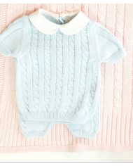 Short 2-piece outfit with cotton braids §407
