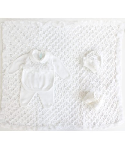 Ceremony Set with Cotton Lace for Newborns - Baby's Layette §423