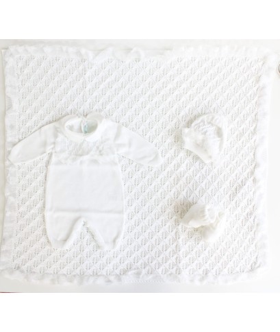 Ceremony Set with Cotton Lace for Newborns - Onesie §424