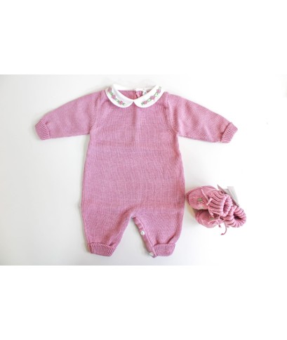 Serie Roselline Cotone - Tutina Con Scarpette §431