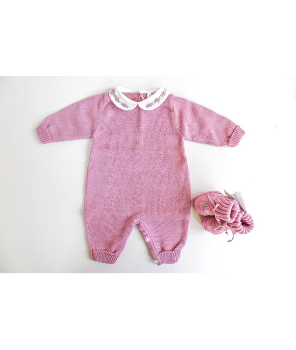 Serie Roselline Cotone - Tutina Con Scarpette §431