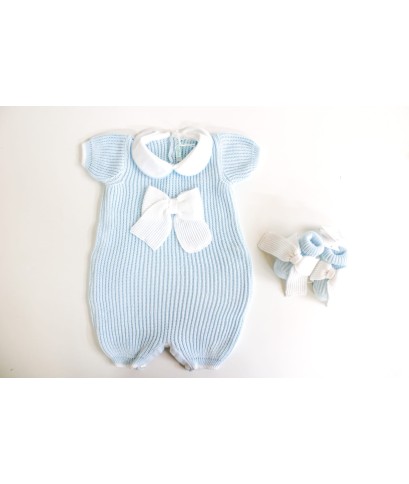 Serie Maglia Inglese Cotone - Pagliaccetto Con Fiocco §432