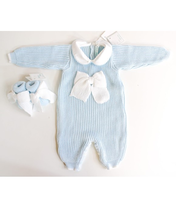 Serie Maglia Inglese Cotone - Tutina Con Fiocco §434