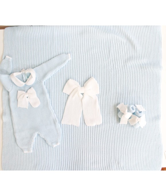 English Cotton Shirt Set - Onesie With Bow §435