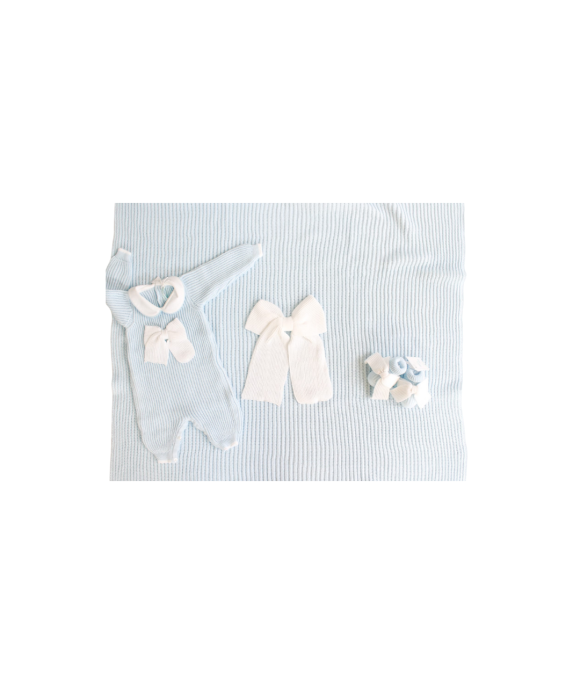 English Cotton Shirt Set - Onesie With Bow §435