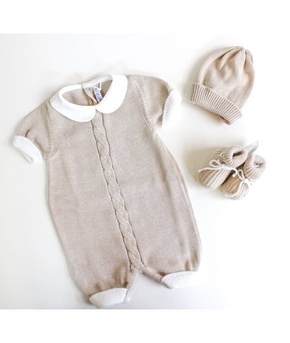 Cotton Braid Series - Romper With Shoes + Hat §439