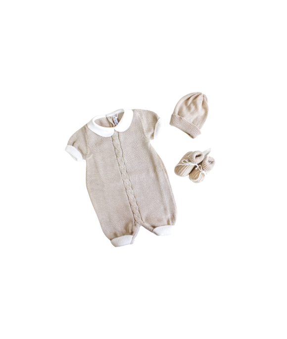 Serie Treccia Cotone - Pagliaccetto Con Scarpette + Cappellino §439