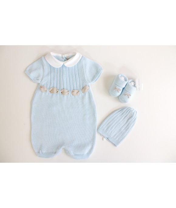 Cotton Ribbon Series - Romper With Shoes + Hat §451