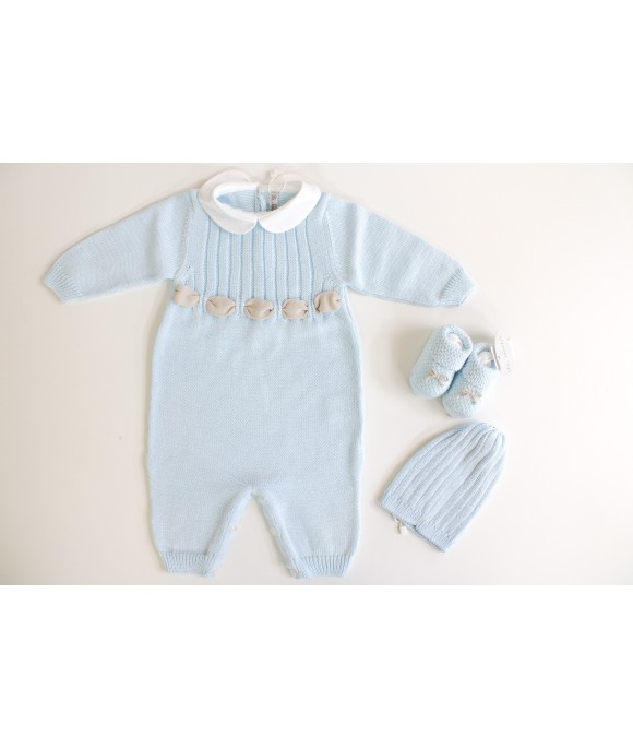 Cotton Ribbon Series - Onesie With Shoes + Hat §452