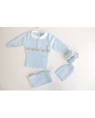 Serie Nastro Fettuccia Cotone - Coprifasce Con Scarpette + Cappellino §453