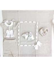 Set Fiocco Con Fettuccia Cotone - Coprifasce (Cappellino senza fiocco) §464