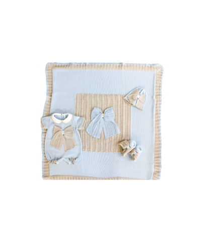 Antique Cotton Bow Set for Newborns - Romper §467