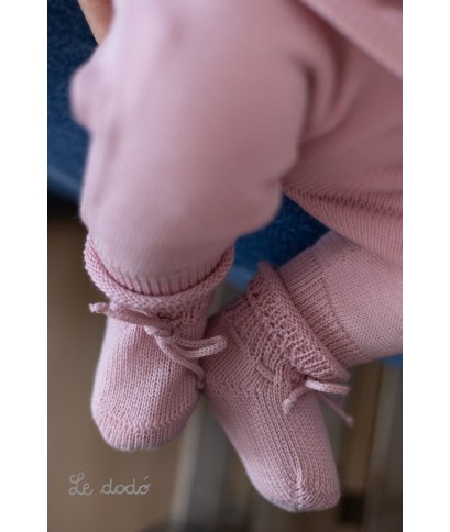 Set Traforato Cotone Per Neonata - Coprifasce §480