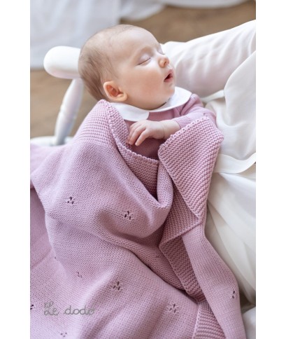 Set Traforato Cotone Per Neonata - Coprifasce §480