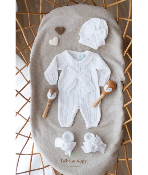 Set Wide Rib Cotton - Onesie With Bow §497