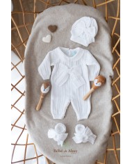 Set Wide Rib Cotton - Onesie With Bow §497