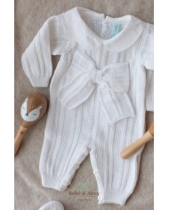 Set Wide Rib Cotton - Onesie With Bow §497