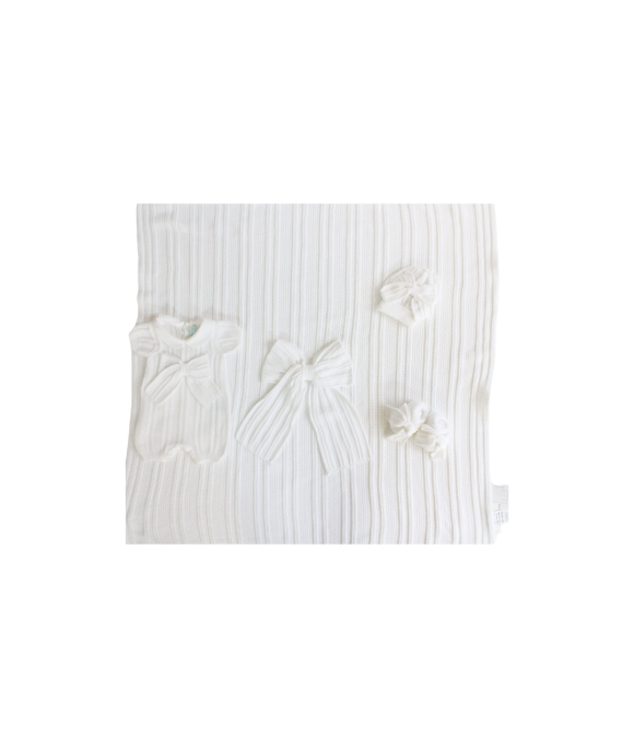 Wide Rib Cotton Set - Romper With Bow §499