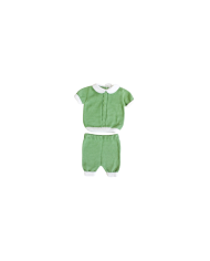 Serie Bottoni Cotone - Pagliaccetto Con Scarpette + Cappellino §542