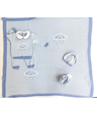 Cotton Cloud Set for Newborns -Baby Boy's Layette §555