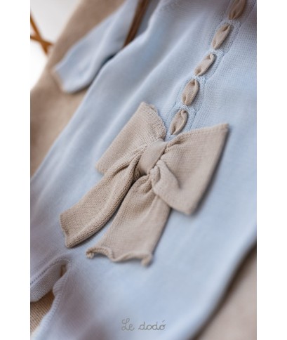 Set Fiocco Con Fettuccia Cotone  Per Neonato - Tutina §564