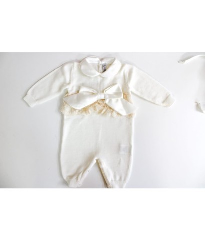 Baptism Series Wool - Lace Onesie §601