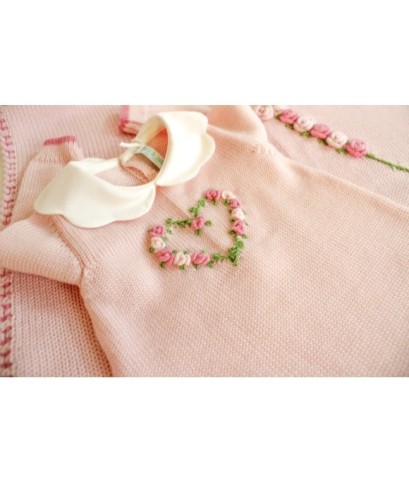 Wool Heart Roses Set - Baby Girl Headband Cover §603