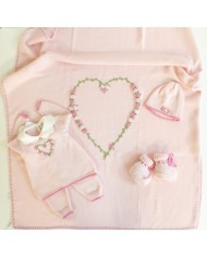 Wool Heart Roses Set - Baby Girl Headband Cover §603