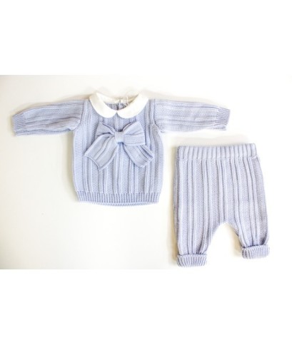 Serie Costone Largo Lana - Completo 2 Pezzi Maglia + Pantalone §606