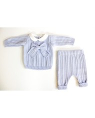Serie Costone Largo Lana - Completo 2 Pezzi Maglia + Pantalone §606