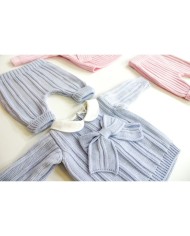 Serie Costone Largo Lana - Completo 2 Pezzi Maglia + Pantalone §606