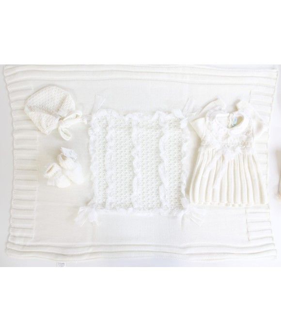 Lace Set With Wool Bow - Dress §608