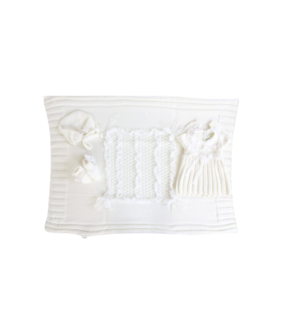 Lace Set With Wool Bow - Dress §608