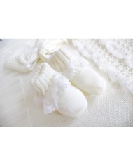 Lace Set With Wool Bow - Dress §608