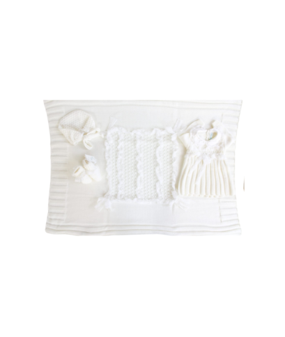 Set Pizzo Con Fiocchetto Lana - Vestina §608
