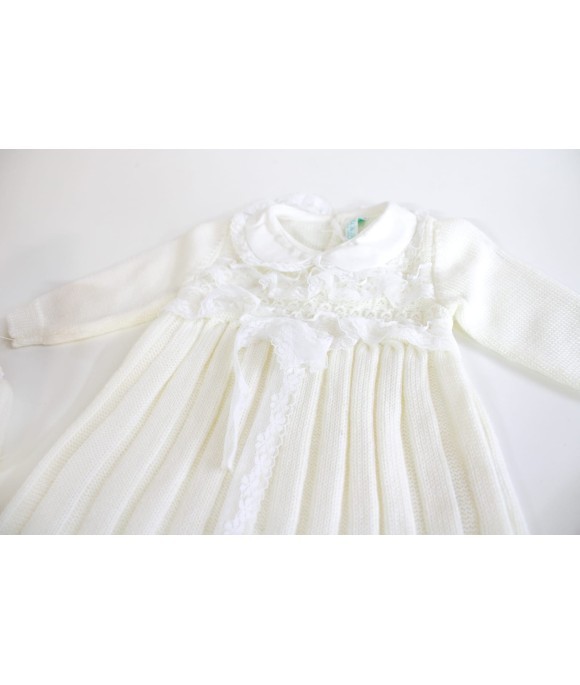 Lace Set With Wool Bow - Dress §608