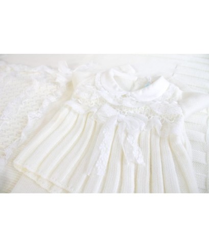 Serie Pizzo Con Fiocchetto Lana - (Maglietta + Pantalone) §611