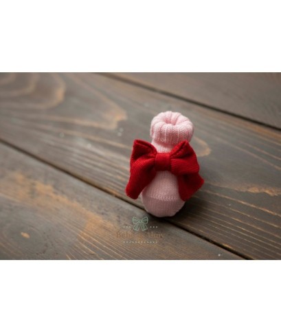 Set Rouches & Heart Inlaid Wool - Girl 2 Pcs§614