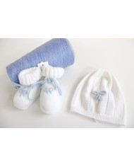 Serie Nodo D'Amore Cotone - Babbucce + Cappellino §635