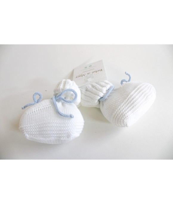 Serie Nodo D'Amore Cotone - Babbucce + Cappellino §635
