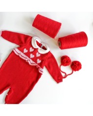 Serie Rouches & Cuore Intarsiato Lana - Tutina §659