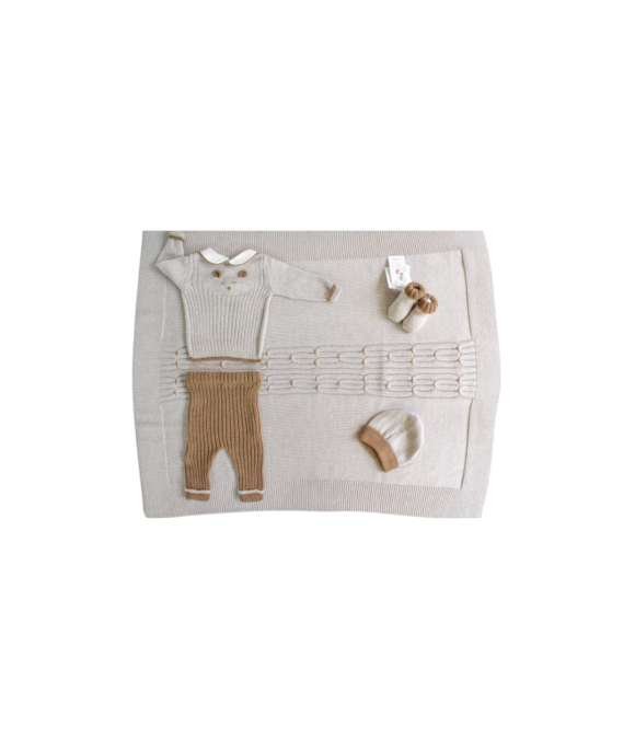 Set Orsetto Ricamato Lana - Tutina §667