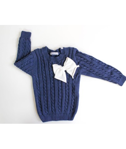 Maglione Con Fiocco Cotone §676