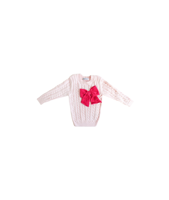 Maglione Con Fiocco Cotone §677