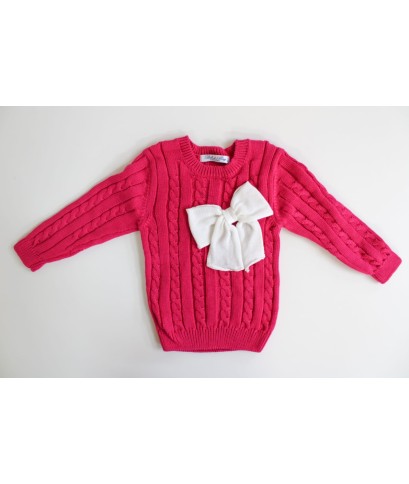 Maglione Con Fiocco Cotone §678