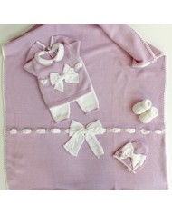 Set Fiocco Intrecciato Cotone - Coprifasce Femminuccia §689