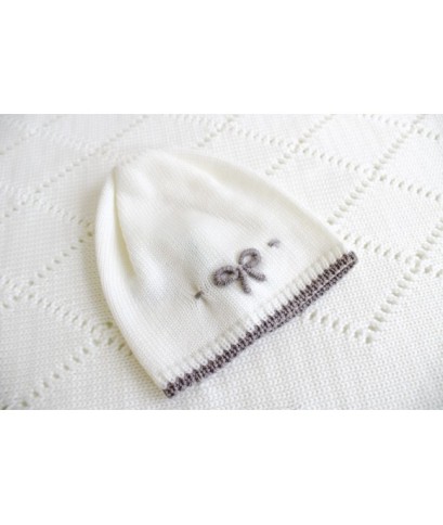 Love Knot Set In Wool Stripe - Baby Girl's Layette §692