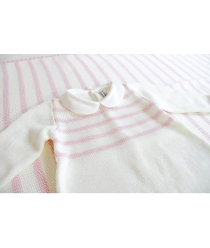Set Strisce Lana Per Neonata - Tutina §700