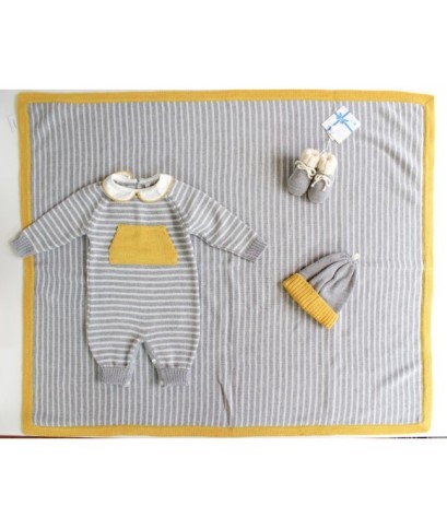 Set Tascone Lana Per Neonati- Tutina §706
