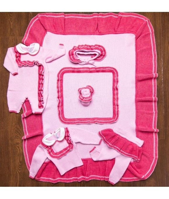 Two-Tone Wool Rouches Set - 2 Pcs Baby Girl's Headband Cover § 714